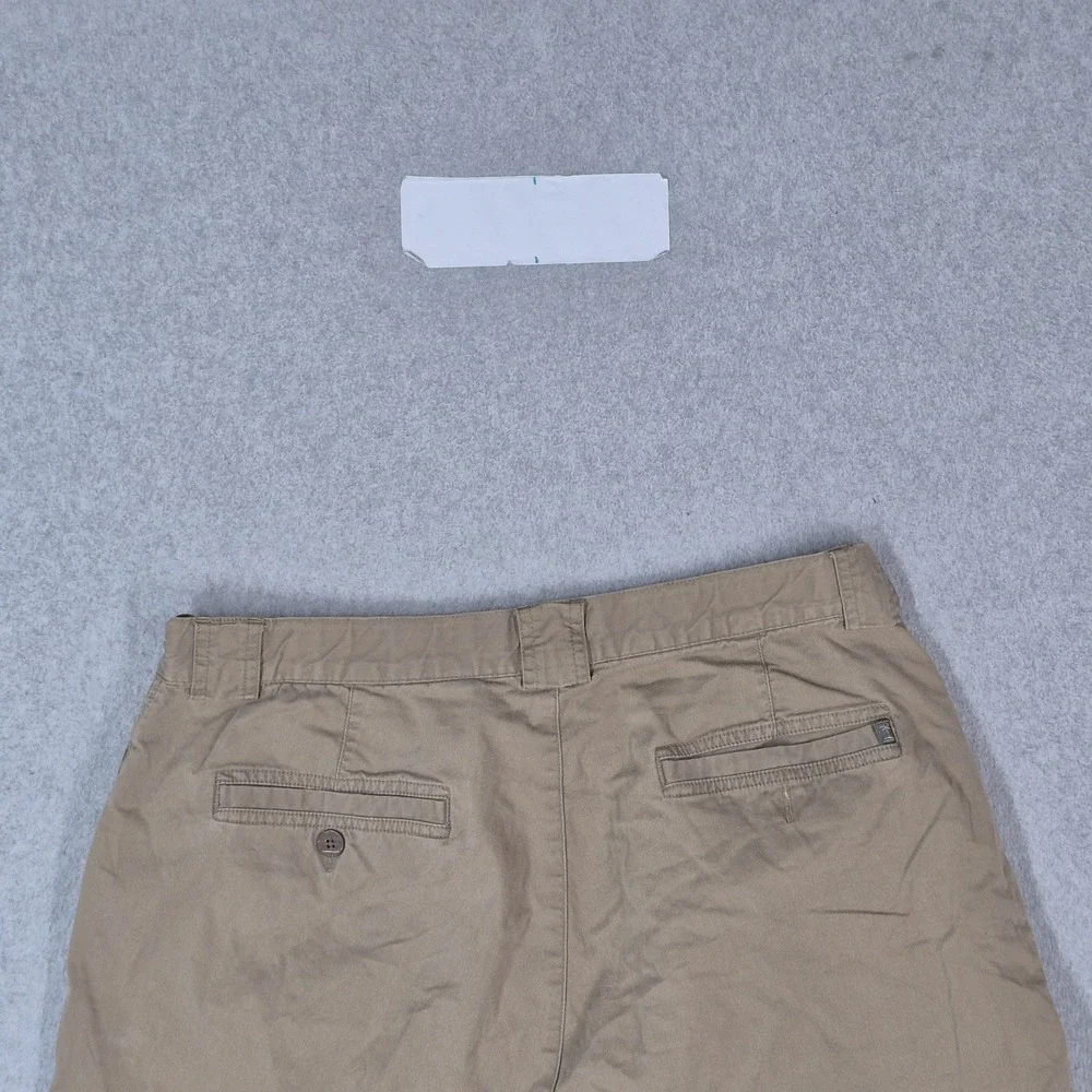 VINTAGE Tommy Bahama Men Shorts 35 Khaki Chino Pleated Pockets 8